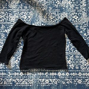 Off-The-Shoulder Black Crop Top